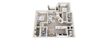a 2 bedroom192 sq ft floor plan isolated on white
