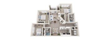 a 3 bedroom floor plan  395