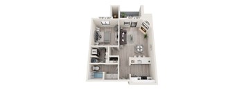 a floorplan of a studio apartment