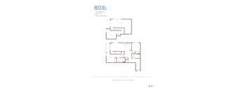 A floor plan for a two bedroom loft apartment.