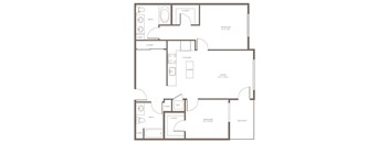 B1 Floor Plan at The Adeline, Glendale, 91203