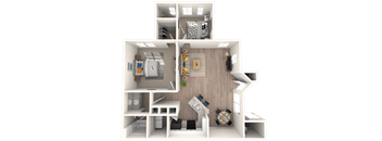 B1 floor plan 3D