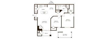 A black and white image of a floor plan for a house.