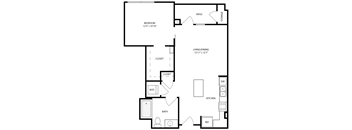 a floor plan of a bedroom apartment