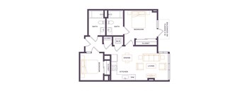 a floor plan of a bedroom apartment