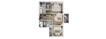 A series of images showing different room layouts.