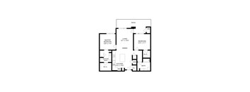 A black and white image of a floor plan for a house.