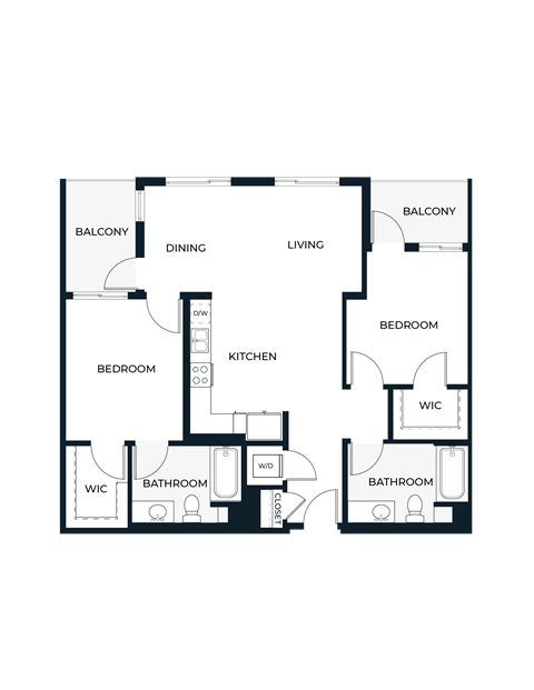 B1-A 2 bed 2 bath