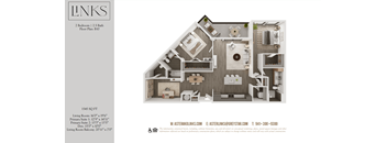 a floor plan of a 2100 sq ft apartment