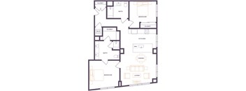 a floor plan of the apartment