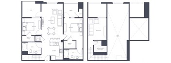 B1 Loft Floor Plan at Altana, Glendale, California