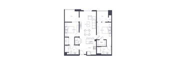A black and white floor plan of a house with labeled rooms.