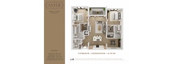 a floor plan of a 2103 sq ft apartment