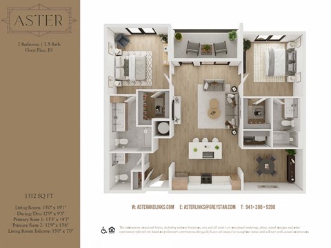 a floor plan of a 2103 sq ft apartment