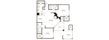 A black and white image of a floor plan for a home.