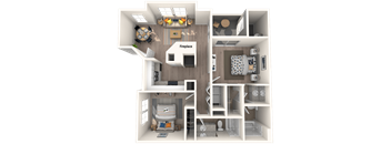 B2 floor plan 3D