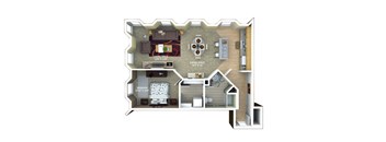 B2 Floor Plan at 1600 Glenarm Place, Denver, 80202