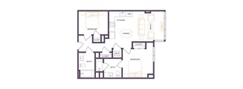 a floor plan of a bedroom apartment