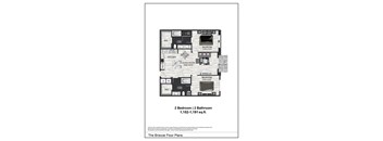 a floor plan of a bedroom apartment