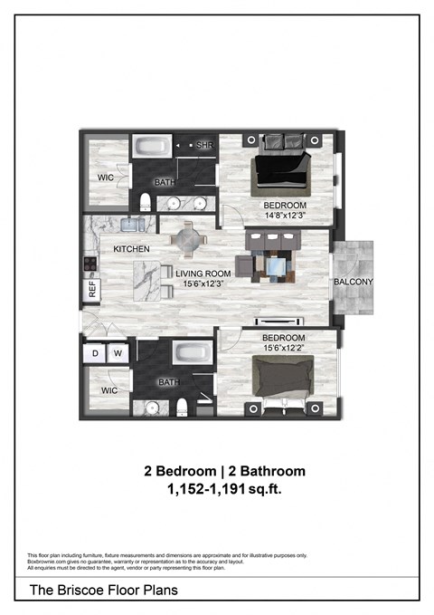 a floor plan of a bedroom apartment