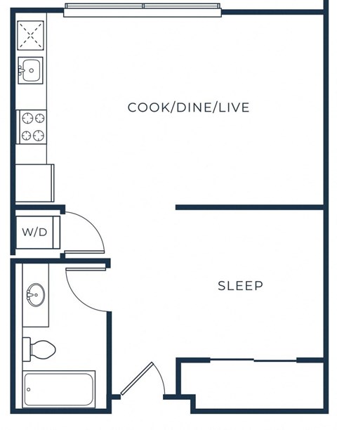a floor plan of a bedroom with a bed and a closet