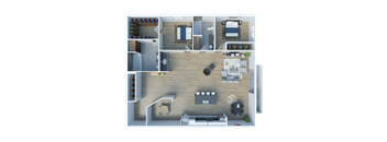 B2 Floor Plan at The Fulton, California
