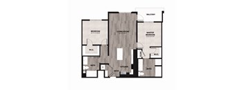 B2.1 Floorplan at Metro Mission Valley, San Diego