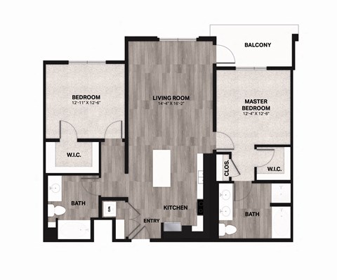 B2.1 Floorplan at Metro Mission Valley, San Diego