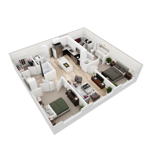 B2A Floor Plan at Vista Brooklyn, Florida