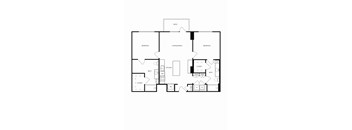 A black and white image of a house floor plan.