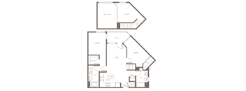 B2L Floor Plan at The Adeline, Glendale California