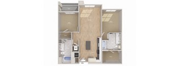 B2 Floor Plan at Gravity, San Diego, 92120