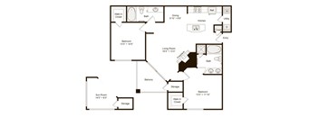 A black and white image of a floor plan for a house.