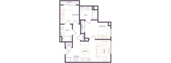 a floor plan of a bedroom apartment