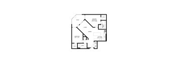 A black and white image of a floor plan for a house.