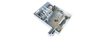 B3 v2 Floor Plan at The Fulton, California, 91423