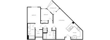 B3u 1,033-to1,057 Sq.Ft. Floor Plan at Exhibit at J Town, California