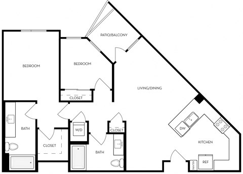 B3u 1,033-to1,057 Sq.Ft. Floor Plan at Exhibit at J Town, California