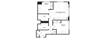 a floor plan of a house with an open floor plan