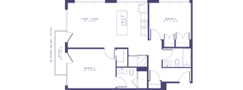 A blueprint of a house with various rooms and spaces.