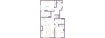 a floor plan of a bedroom apartment