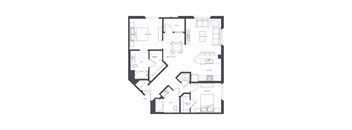 B4 Floor Plan at Altana, Glendale, 91203