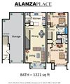 Two bedroom two and a half bathroom Floor plan Two bedroom two and a half bathroom Floor plan at Alanza Place, Phoenix, 85008