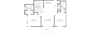 a floor plan of a home with a living room and a dining room
