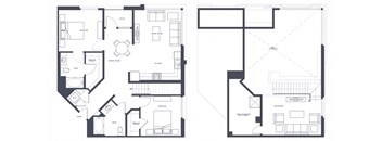 B4 Loft Floor Plan at Altana, Glendale