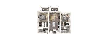 bedroom floor plan  station heights apartments  the crossings at city center apartments