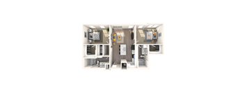 bedroom floor plan  station a apartments  670 sq ft
