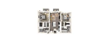 bedroom floor plan  station heights apartments  the crossings at city center apartments