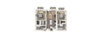 bedroom floor plan  station heights apartments  the crossings at city center apartments