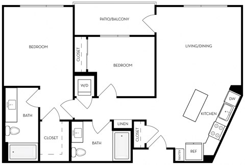B4u 1,000 Sq.Ft. Floor Plan at Exhibit at J Town, San Jose